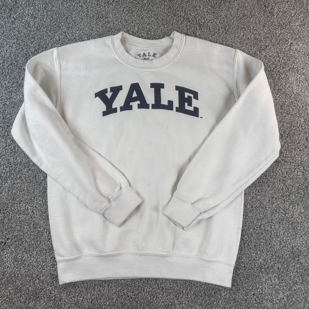 Yale Crewneck Sweatshirt Womens Small University Collegiate Logo Academia FLAWS